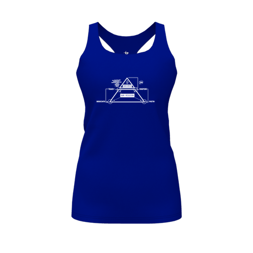 [FT0TRBRY-FYS-LOGO2] Decker Racerback Tank Top (Female Youth S, Royal, Logo 2)