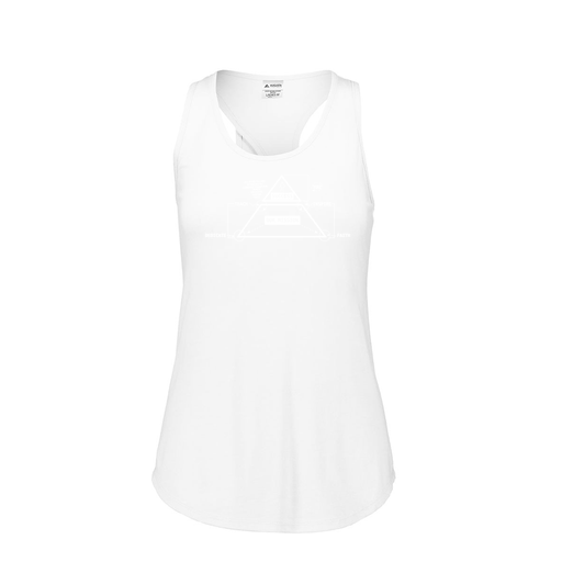 [FT0TUBWH-FAS-LOGO2] Ladies Tri Blend Tank Top (Female Adult S, White, Logo 2)
