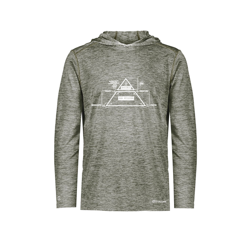 [FOLHCGGY-AS-LOGO2] Men's Charge Hoodie (Adult S, Gray, Logo 2)
