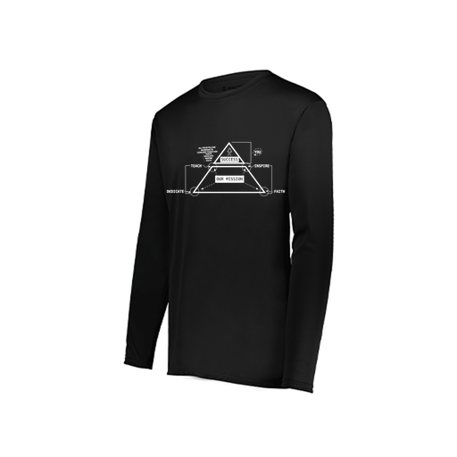 [222822.080.XS-LOGO2] Men's LS Smooth Sport Shirt (Adult XS, Black, Logo 2)
