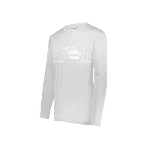 [222822.005.XS-LOGO2] Men's LS Smooth Sport Shirt (Adult XS, White, Logo 2)