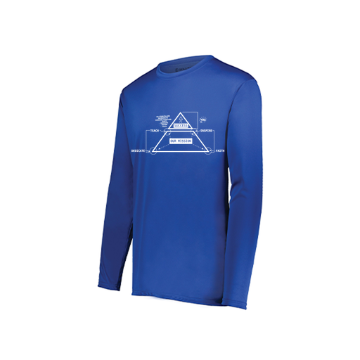 [222822.060.XS-LOGO2] Men's LS Smooth Sport Shirt (Adult XS, Royal, Logo 2)