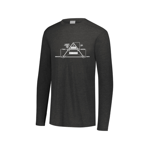[FTLCUBBK-AXS-LOGO2] Decker Men's Tri-Blend T-Shirt - Long Sleeve (Adult XS, Black, Logo 2)