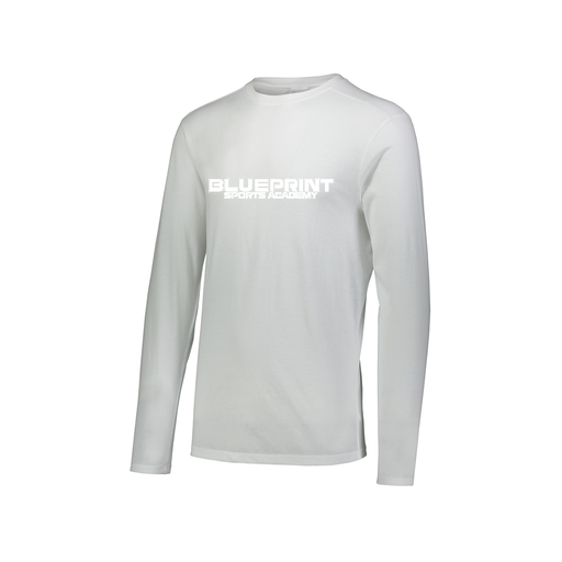 [FTLCUBWH-AXS-LOGO1] Decker Men's Tri-Blend T-Shirt - Long Sleeve (Adult XS, White, Logo 1)