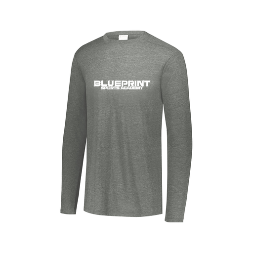 [FTLCUBGY-AXS-LOGO1] Decker Men's Tri-Blend T-Shirt - Long Sleeve (Adult XS, Gray, Logo 1)