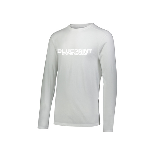 [3076.005.S-LOGO1] Youth LS Ultra-blend T-Shirt (Youth S, White, Logo 1)