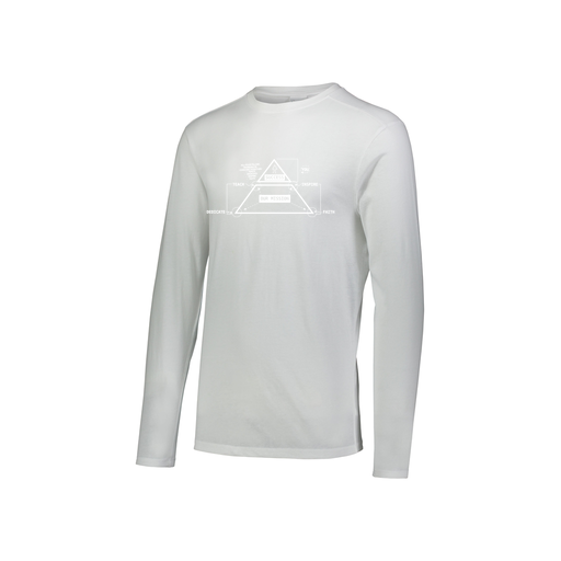 [FTLCUBWH-YS-LOGO2] Decker Youth Tri-Blend T-Shirt - Long Sleeve (Youth S, White, Logo 2)