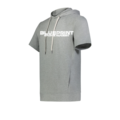 [222605-SIL-YS-LOGO1] YOUTH VENTURA SOFT KNIT SHORT SLEEVE HOODIE (Youth S, Silver, Logo 1)